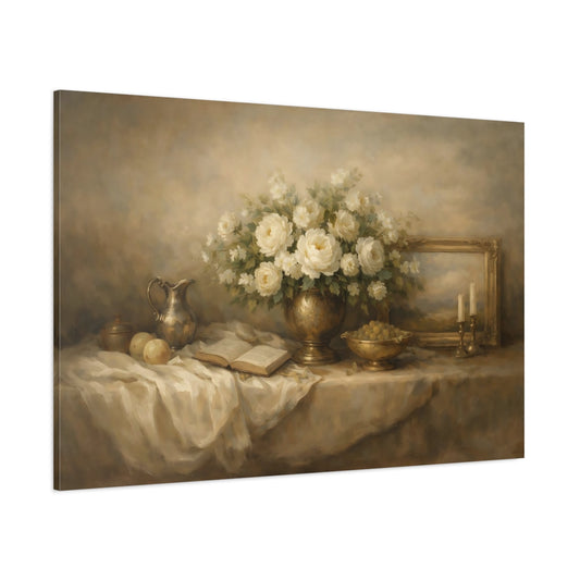Main Mockup. Minimal Interior Decor Horizontal Balance shown as stretched canvas wall art