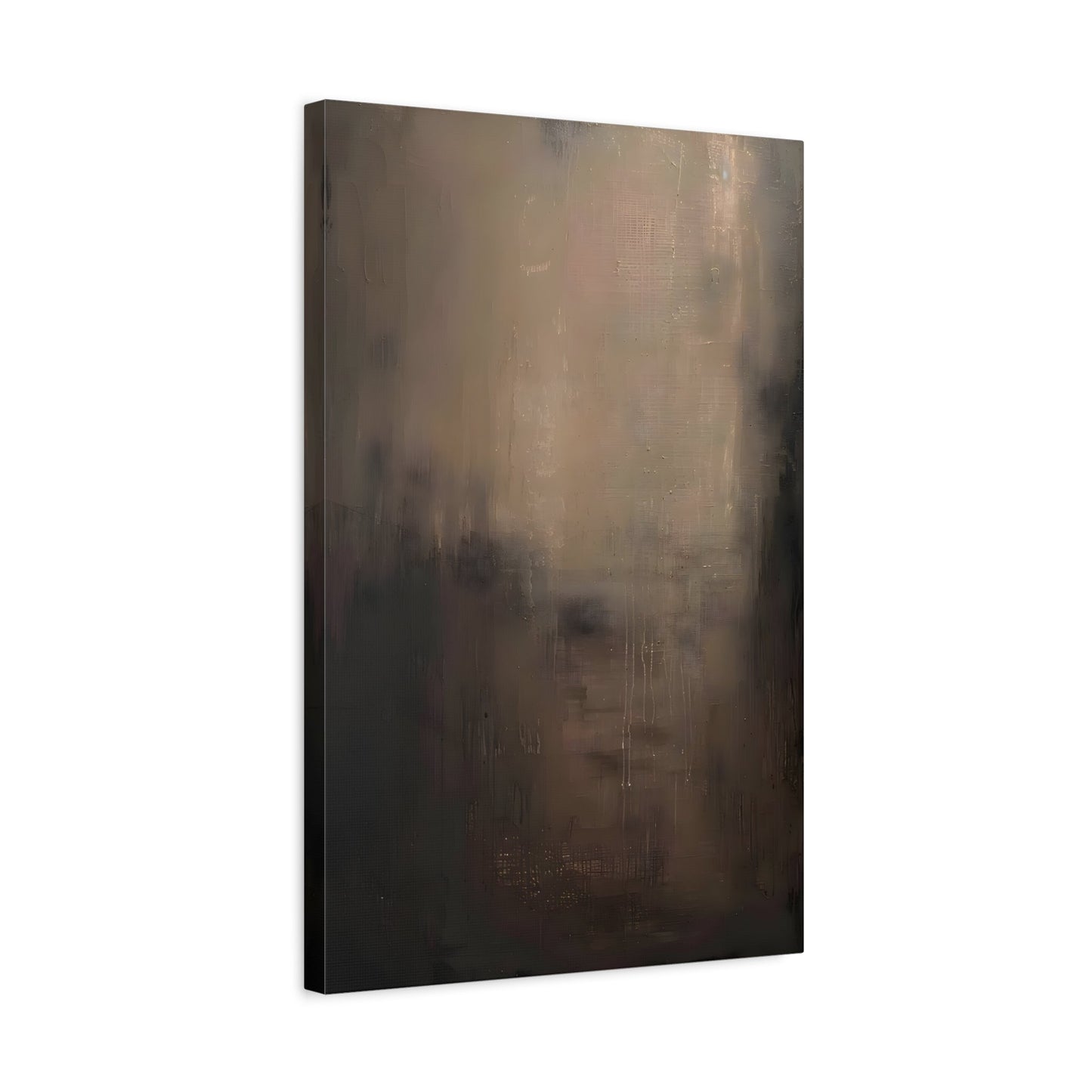 Minimalist Abstract Dark Shades Black Canvas Wall Art Print - YesArtYes