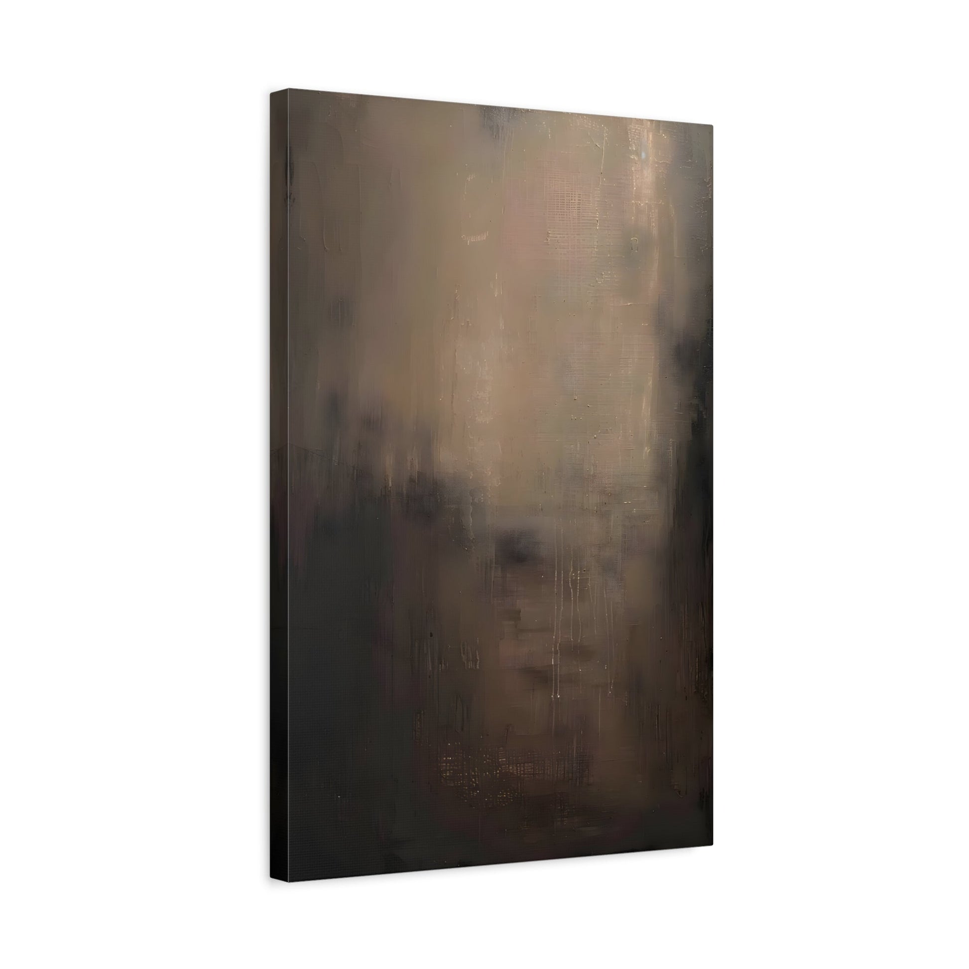 Minimalist Abstract Dark Shades Black Canvas Wall Art Print - YesArtYes