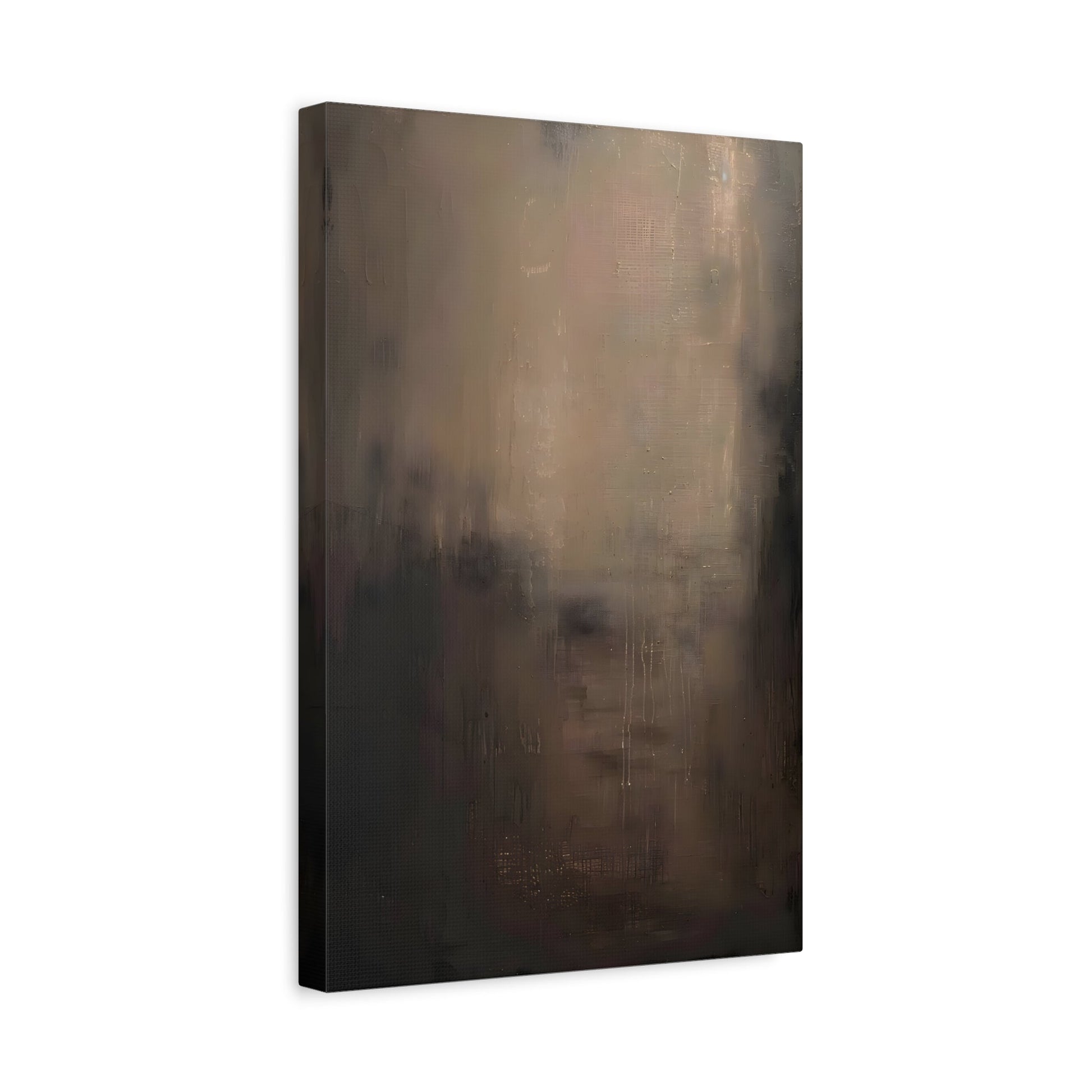 Minimalist Abstract Dark Shades Black Canvas Wall Art Print - YesArtYes