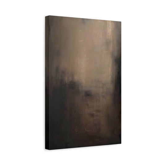 Minimalist Abstract Dark Shades Black Canvas Wall Art Print - YesArtYes
