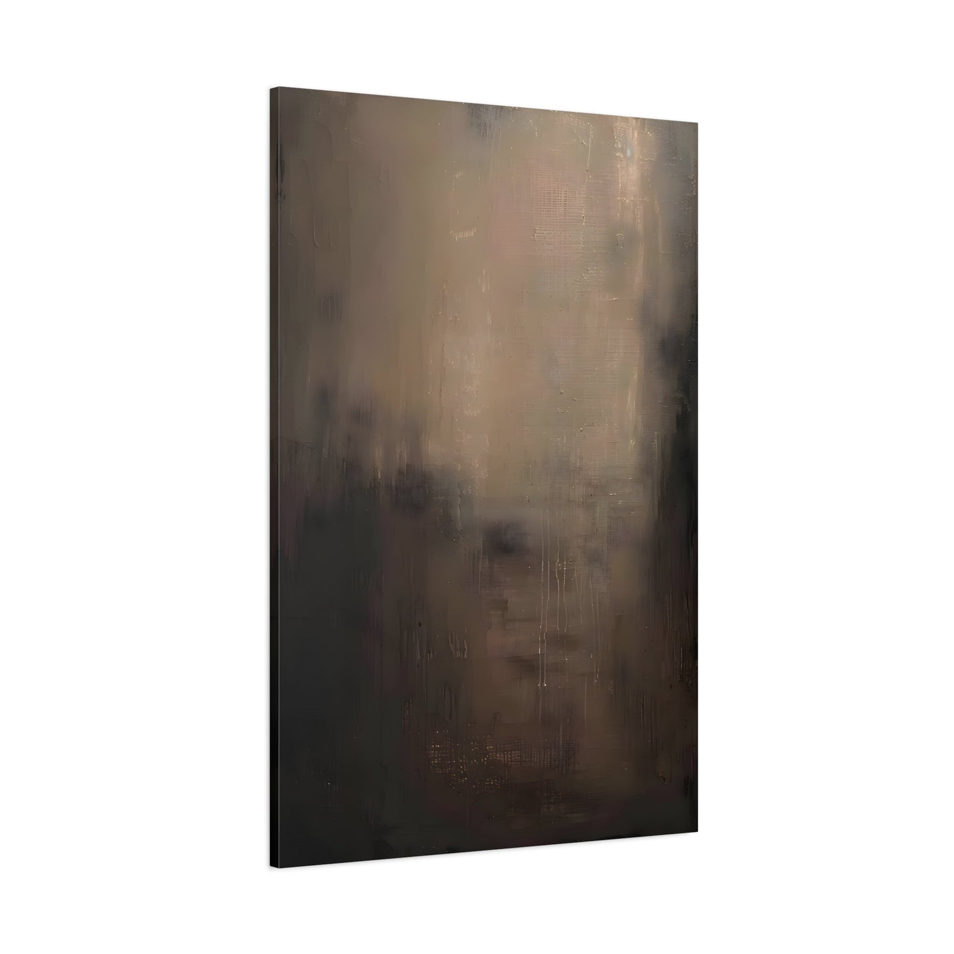 Minimalist Abstract Dark Shades Black Canvas Wall Art Print - YesArtYes