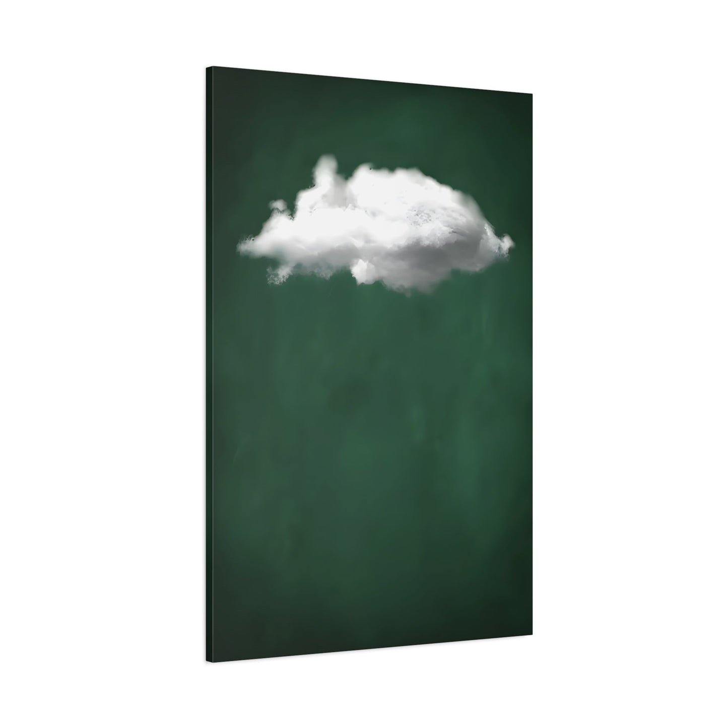 Minimalist Green Cloud Wall Art Canvas Print - Abstract Home Decor - YesArtYes