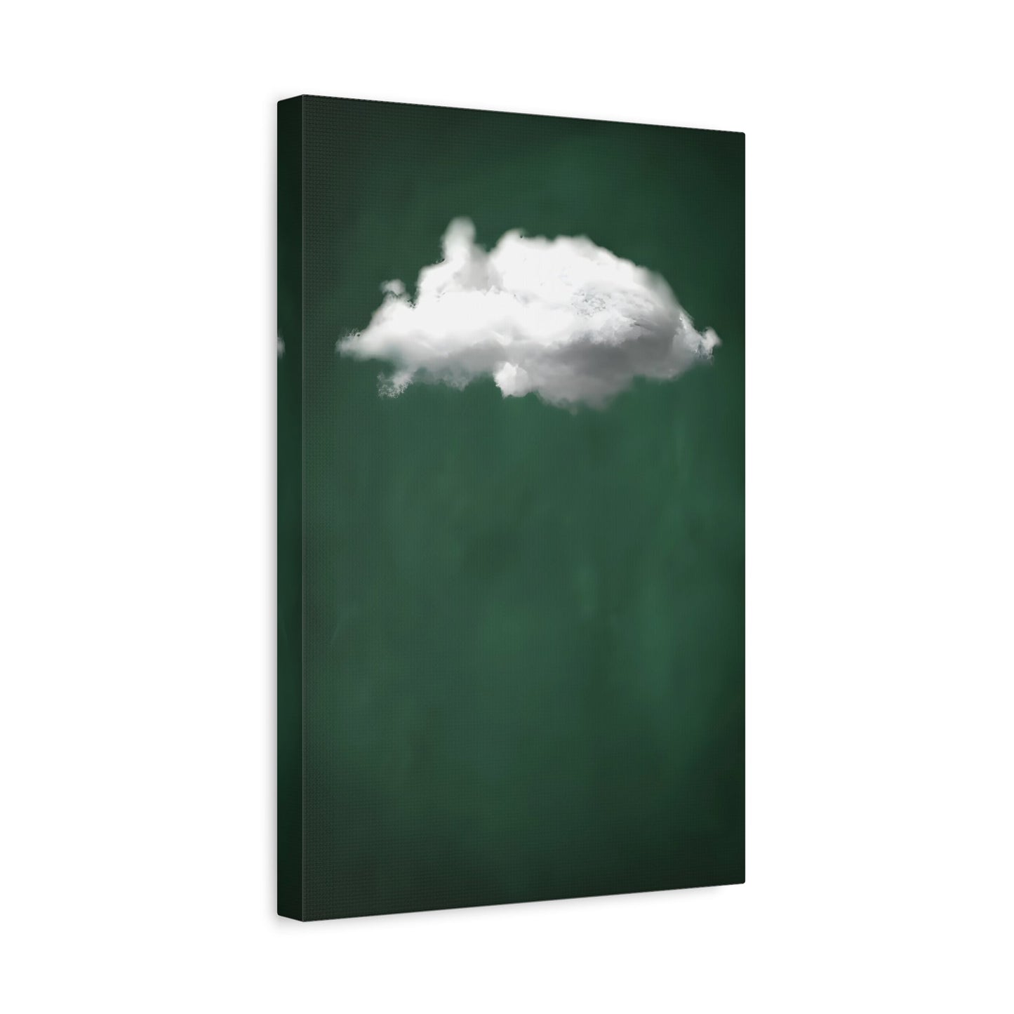 Minimalist Green Cloud Wall Art Canvas Print - Abstract Home Decor - YesArtYes