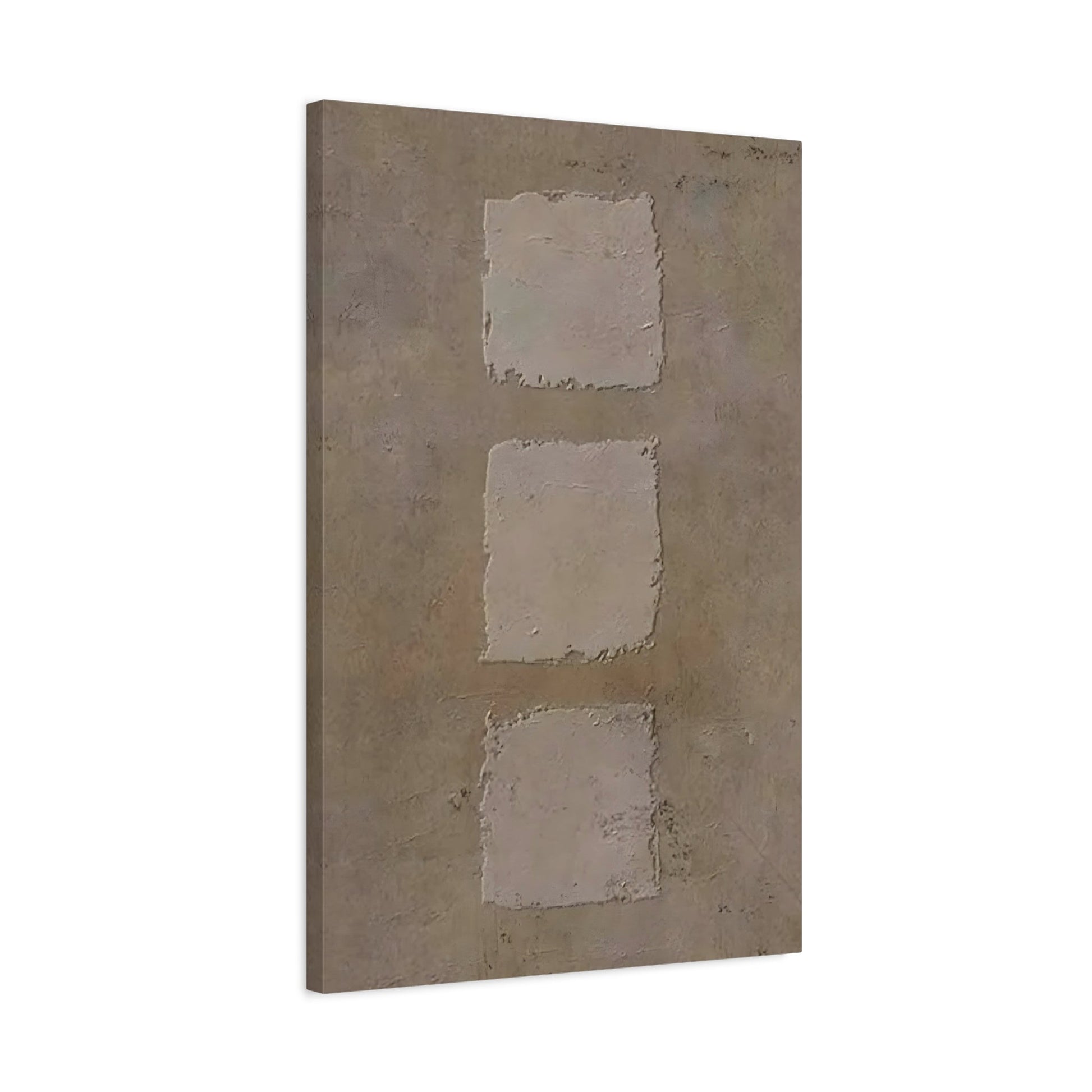 Minimalist Japanese Wabi - Sabi Canvas Wall Art - Brown Abstract Bohemian Print - YesArtYes