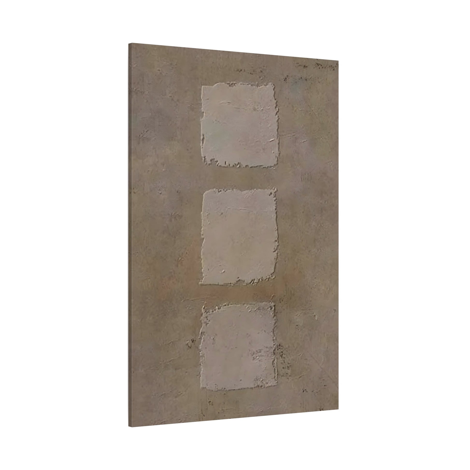 Minimalist Japanese Wabi - Sabi Canvas Wall Art - Brown Abstract Bohemian Print - YesArtYes