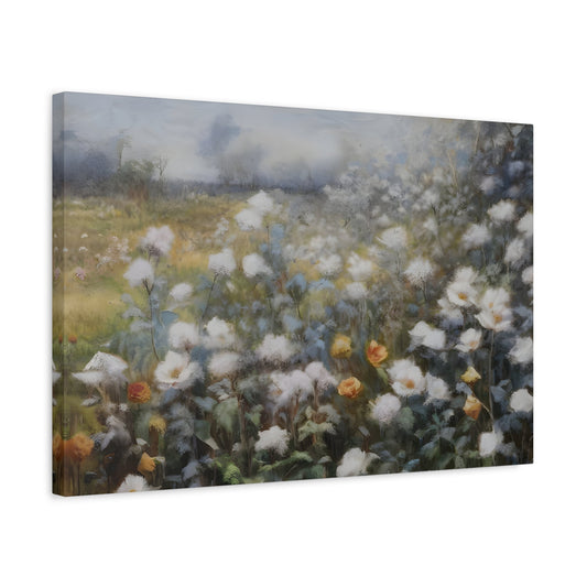 Minimalist Nature Canvas Wildflower Gallery Wall Art Print - YesArtYes