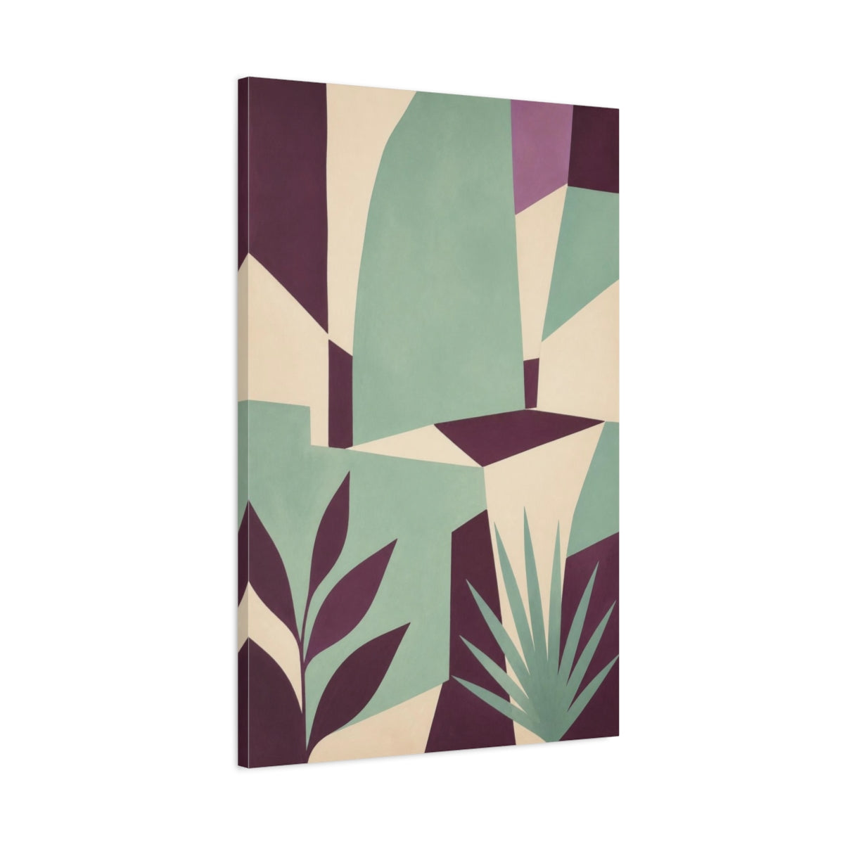Main Mockup. Mint Garden Wall shown as canvas print