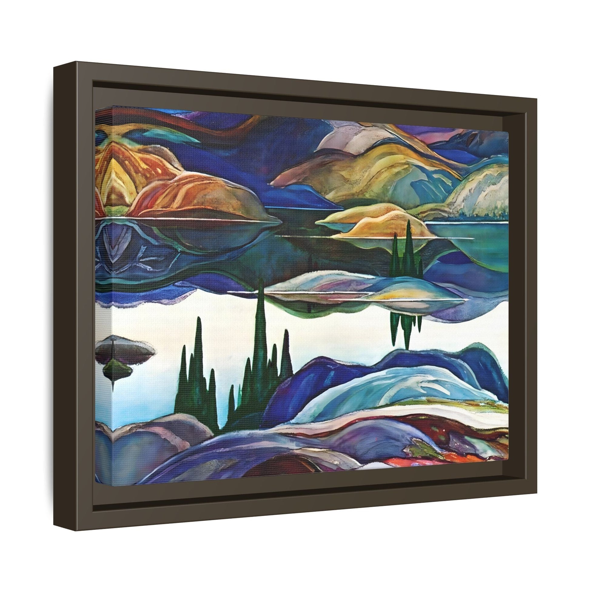 Mirror Lake Ontario Canvas Wall Art Print - Franklin Carmichael Colorful Canada Landscape - YesArtYes