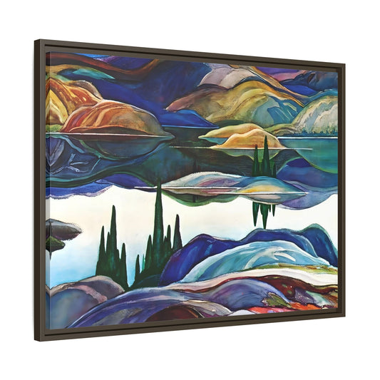Mirror Lake Ontario Canvas Wall Art Print - Franklin Carmichael Colorful Canada Landscape - YesArtYes