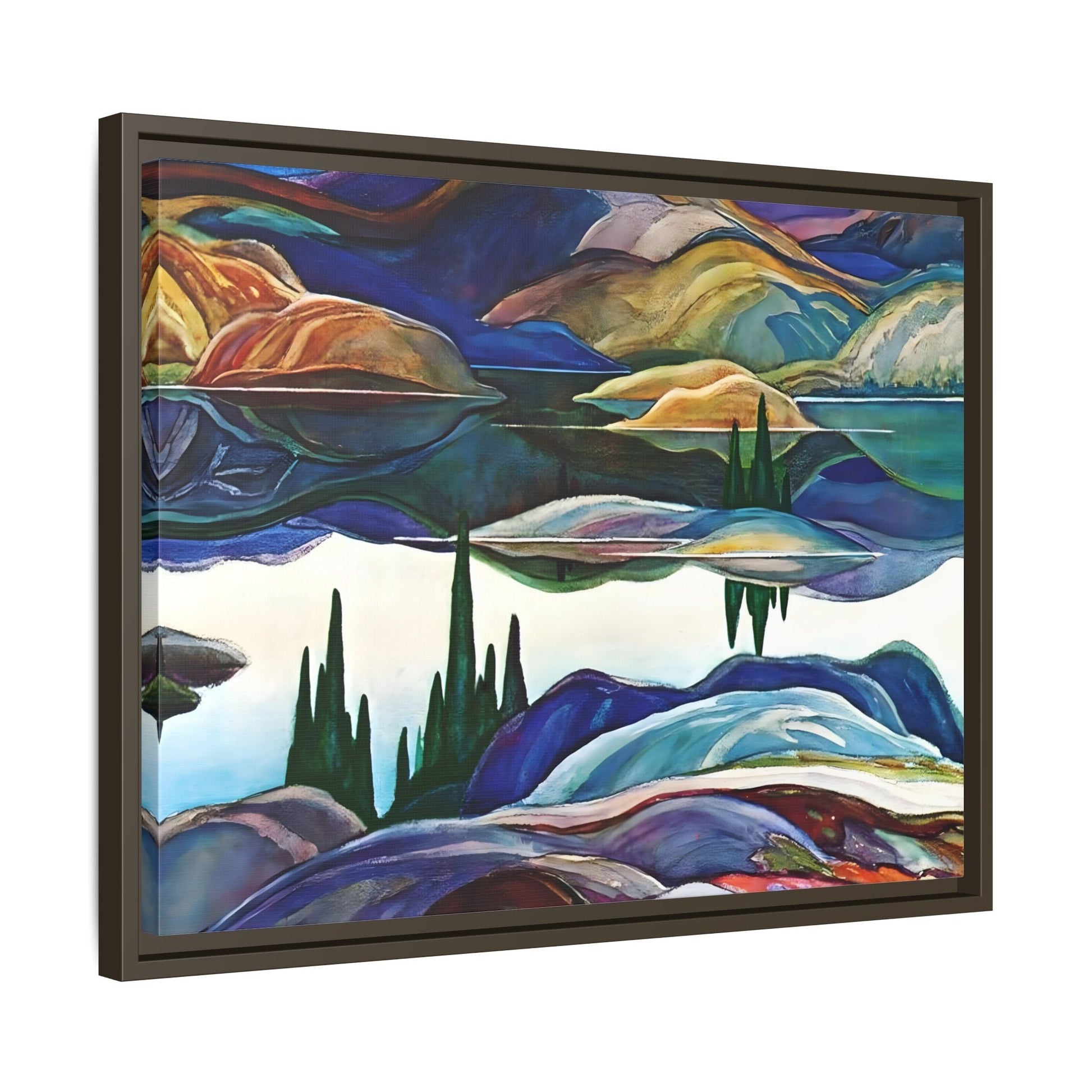 Mirror Lake Ontario Canvas Wall Art Print - Franklin Carmichael Colorful Canada Landscape - YesArtYes