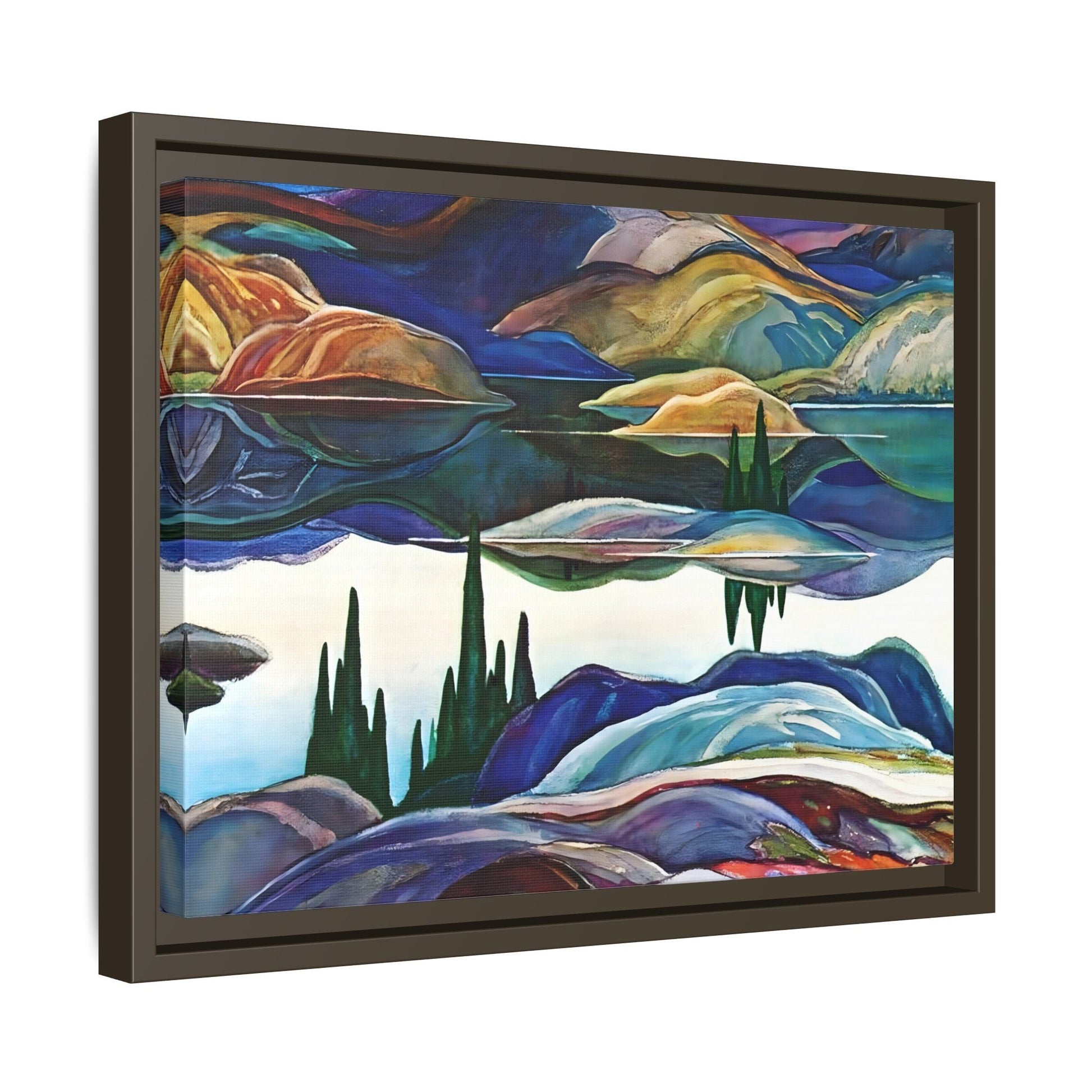 Mirror Lake Ontario Canvas Wall Art Print - Franklin Carmichael Colorful Canada Landscape - YesArtYes