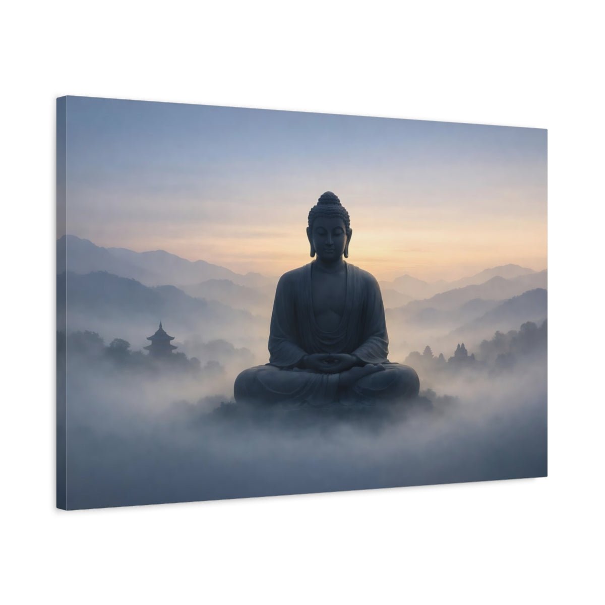 Mist Depth Buddha Zen Religious - Canvas Wall Art Print - YesArtYes