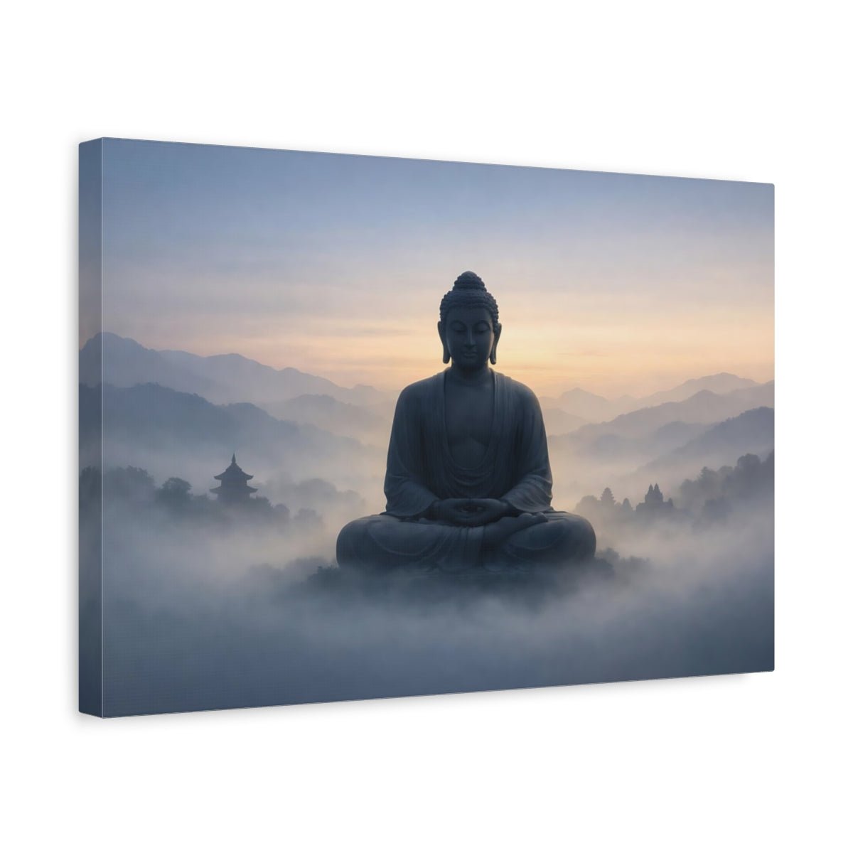Mist Depth Buddha Zen Religious - Canvas Wall Art Print - YesArtYes