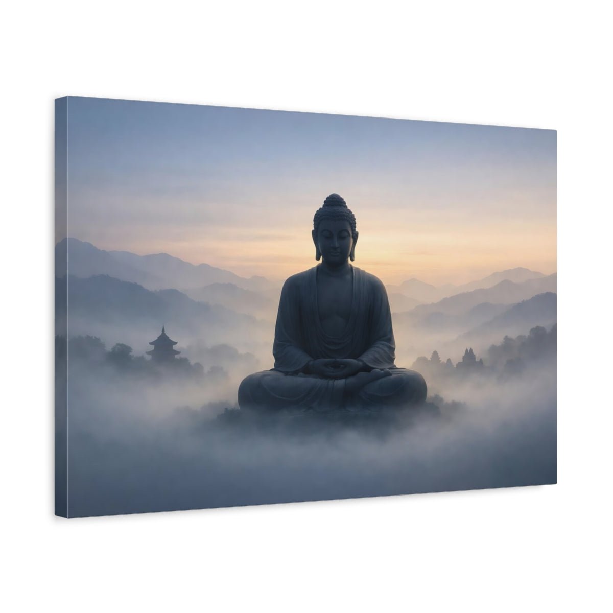 Mist Depth Buddha Zen Religious - Canvas Wall Art Print - YesArtYes