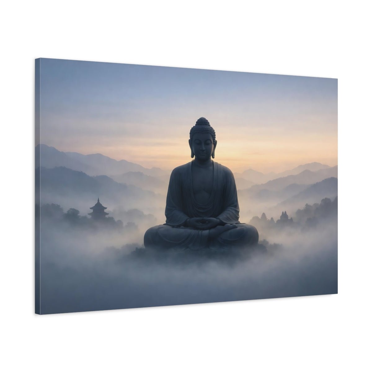 Mist Depth Buddha Zen Religious - Canvas Wall Art Print - YesArtYes