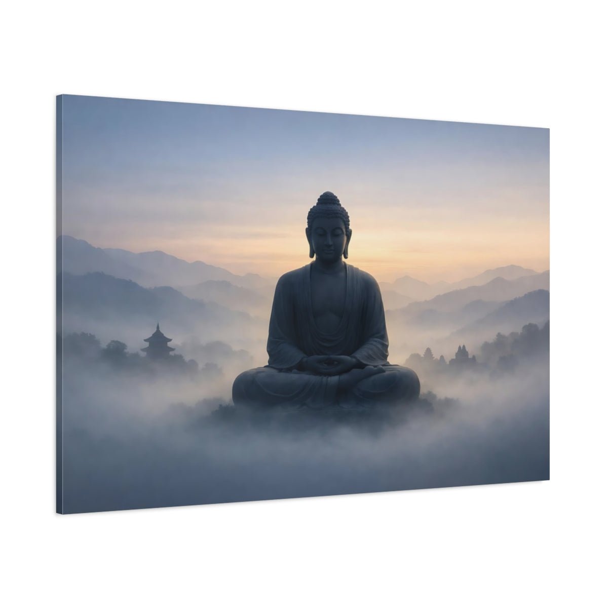 Mist Depth Buddha Zen Religious - Canvas Wall Art Print - YesArtYes