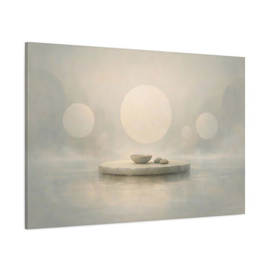 Mist Depth Floating Circles shown as stretched canvas wall art