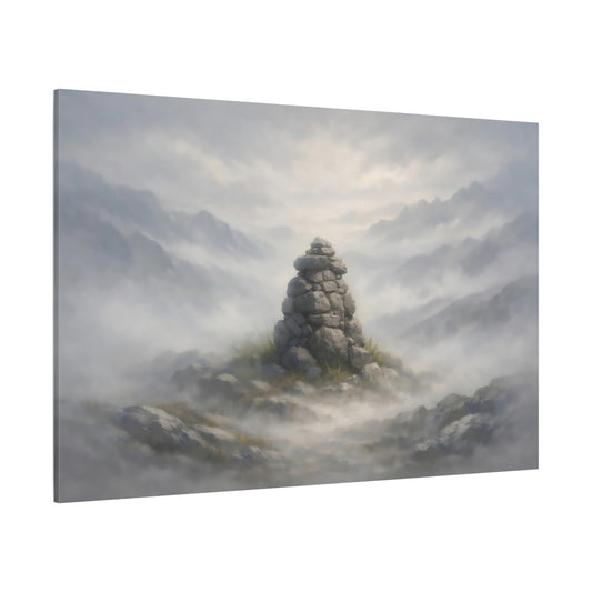 Mist Depth Neutral Texture shown as stretched canvas wall art