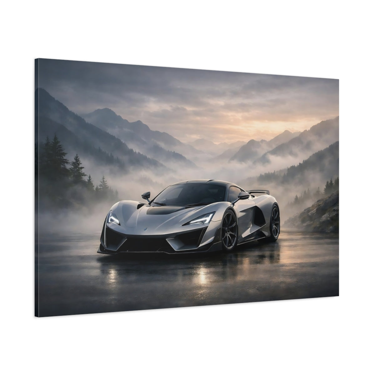Mist Depth Supercar shown as stretched canvas wall art