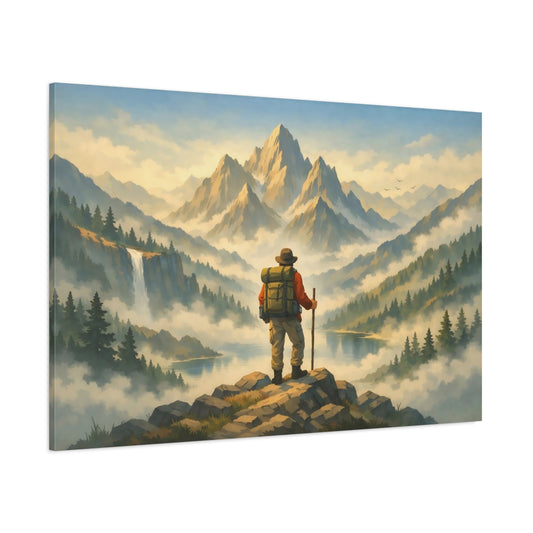 Mist Depth Travel Posters shown as stretched canvas wall art