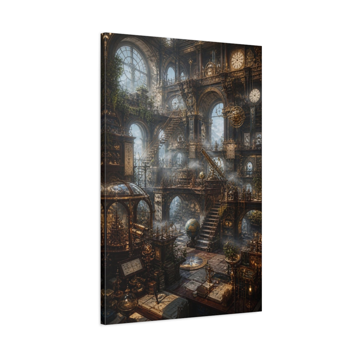Main Mockup. Misty Grand Observatory shown as canvas print