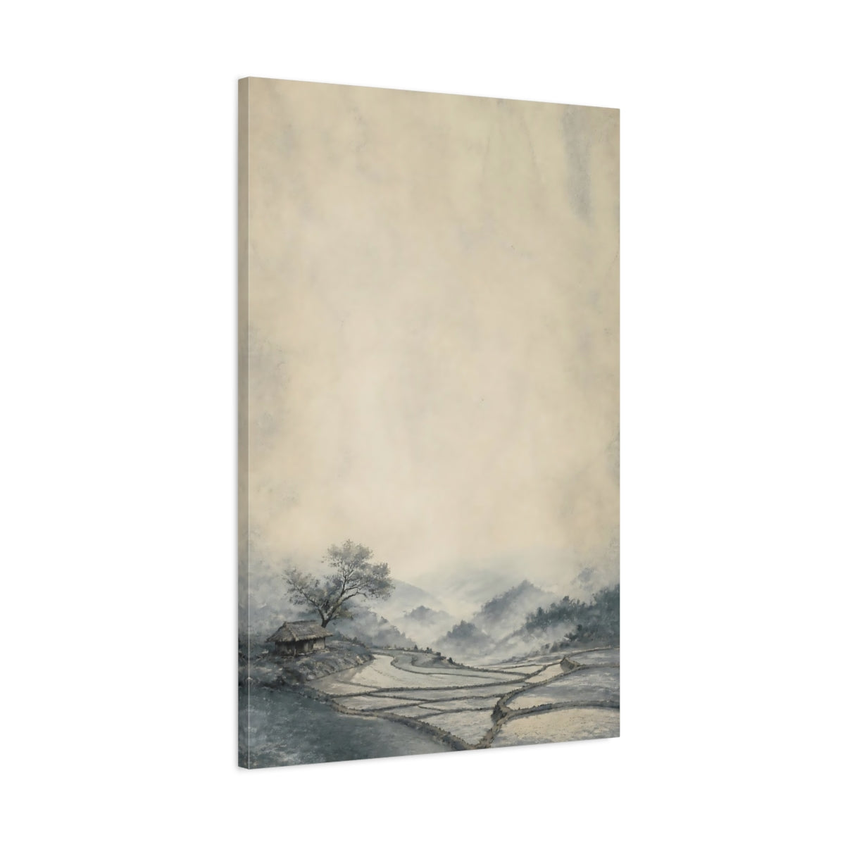 Main Mockup. Misty Rice Terraces shown as canvas print