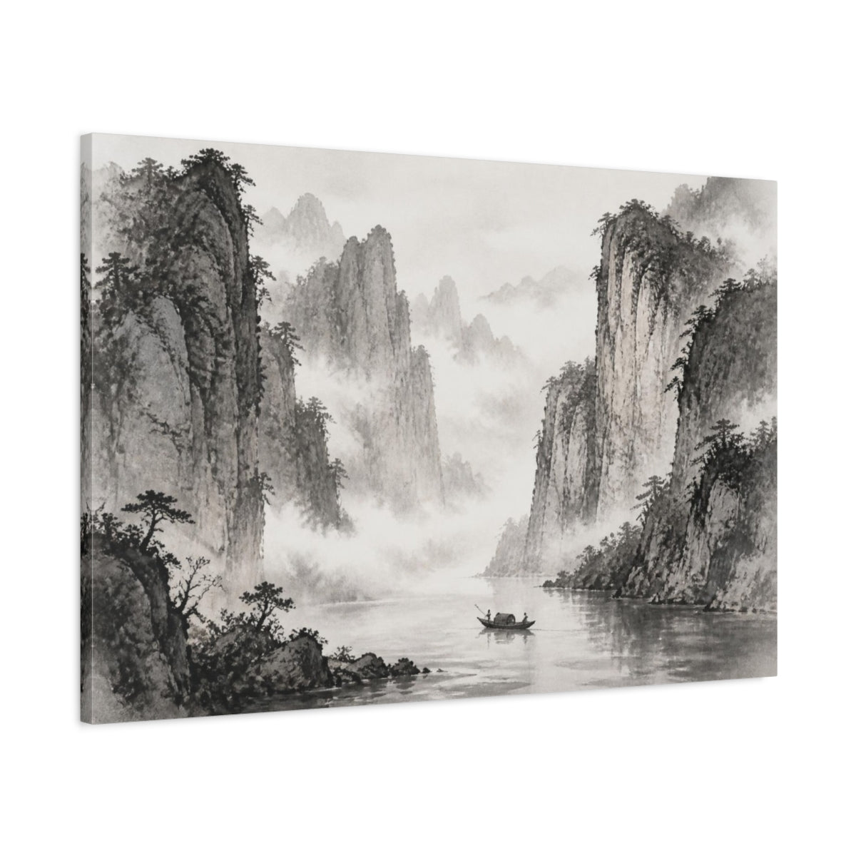 Main Mockup. Misty River Canyon shown as canvas print