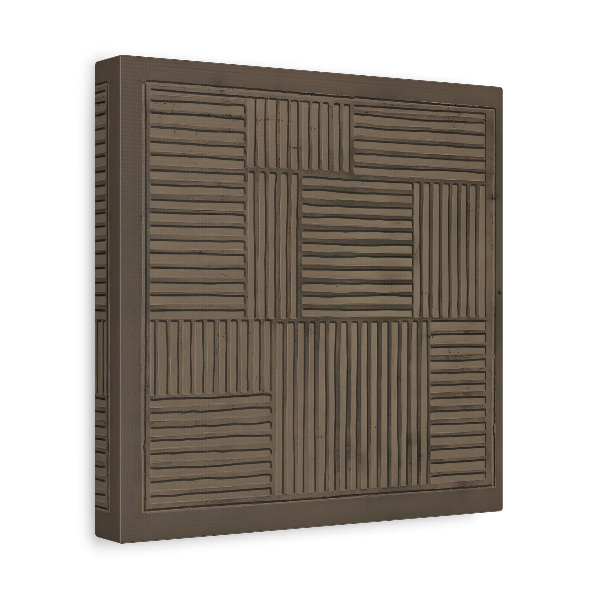Modern Abstract 3D Wabi - Sabi Canvas Print - Minimalist Geometric Japanese Decor - YesArtYes
