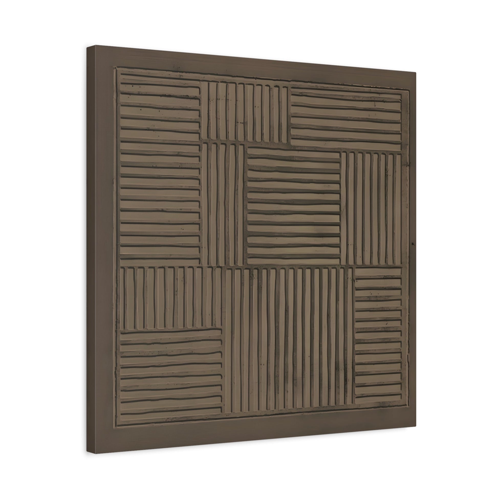 Modern Abstract 3D Wabi - Sabi Canvas Print - Minimalist Geometric Japanese Decor - YesArtYes