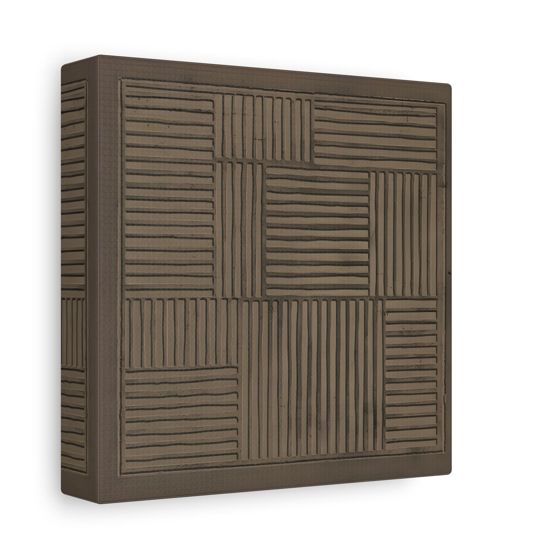Modern Abstract 3D Wabi - Sabi Canvas Print - Minimalist Geometric Japanese Decor - YesArtYes