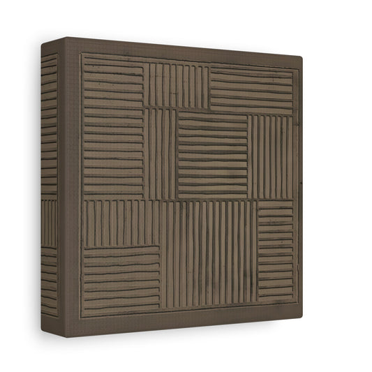 Modern Abstract 3D Wabi - Sabi Canvas Print - Minimalist Geometric Japanese Decor - YesArtYes