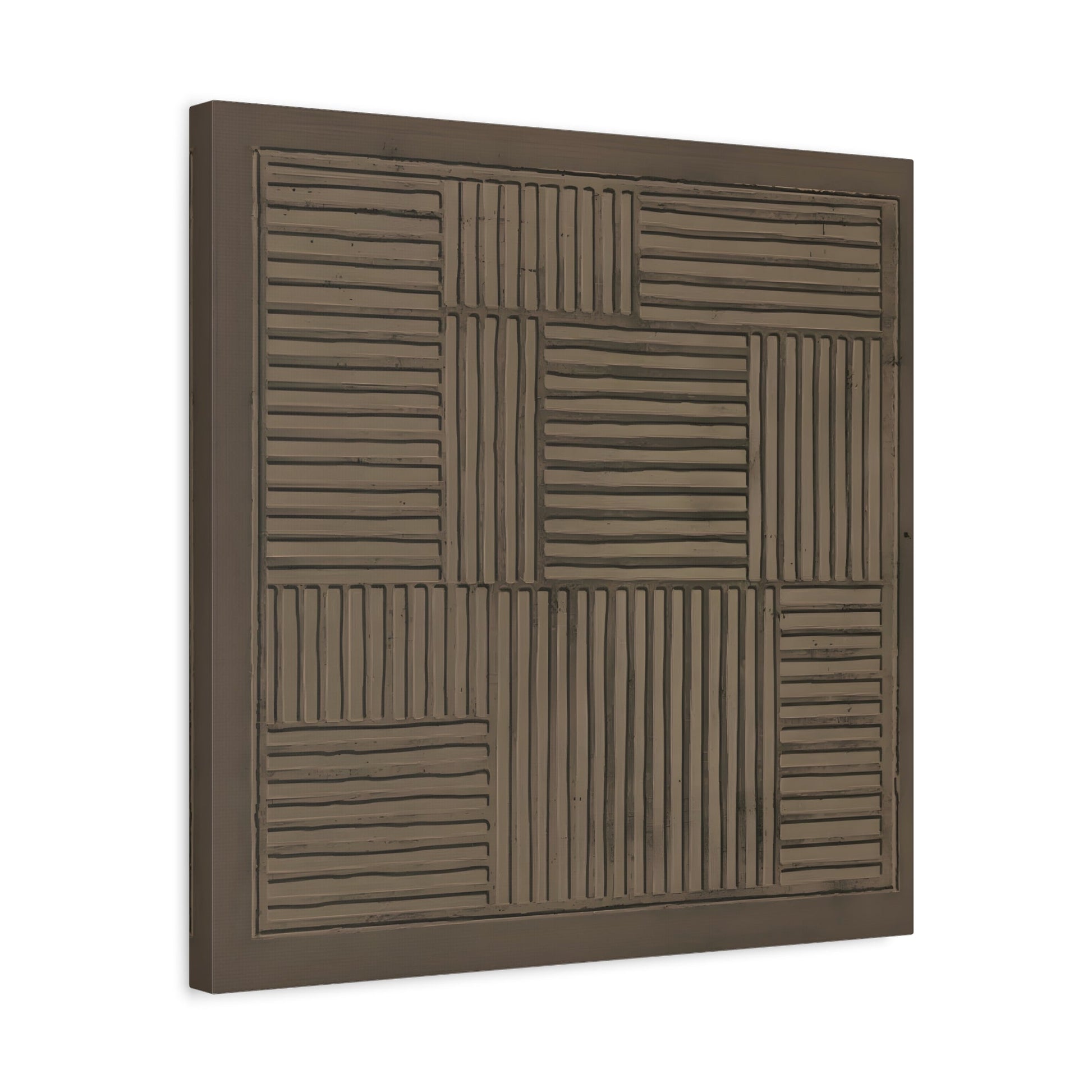 Modern Abstract 3D Wabi - Sabi Canvas Print - Minimalist Geometric Japanese Decor - YesArtYes