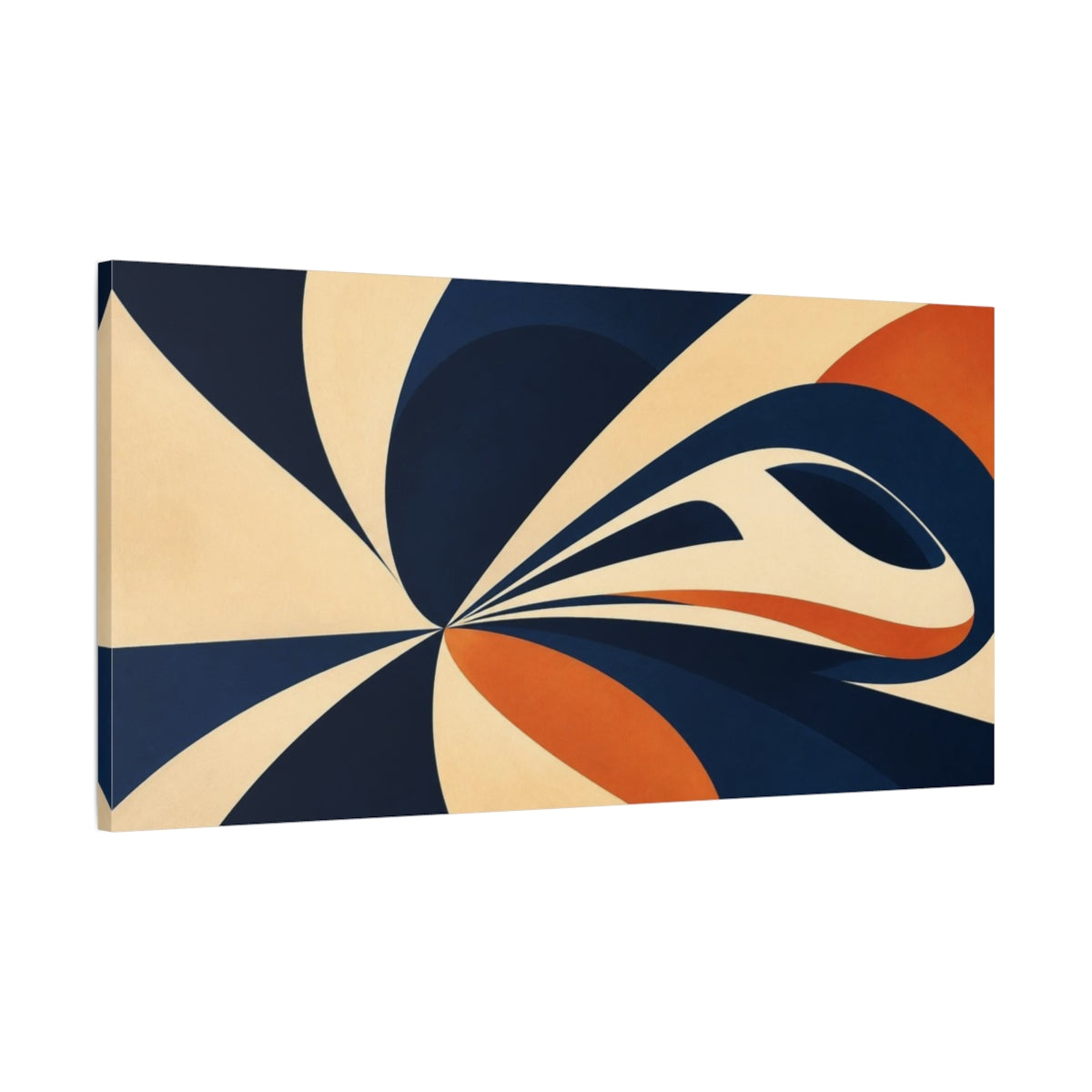 Main Mockup. Modern Abstract Curves shown as canvas print