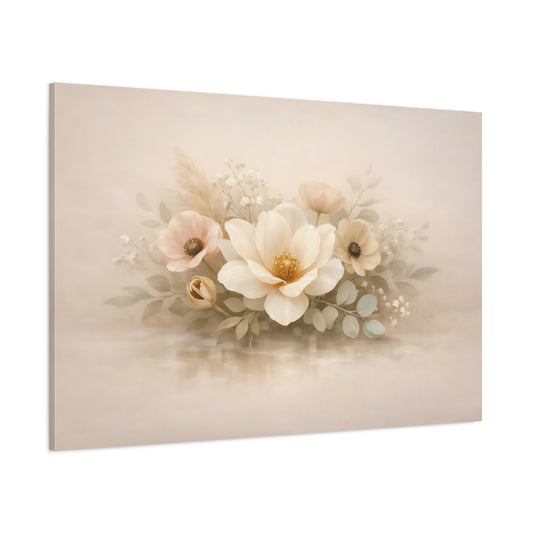 Modern Botanical Neutral shown as stretched canvas wall art