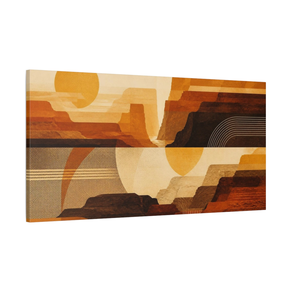 Main Mockup. Modern Canyon Layers shown as canvas print