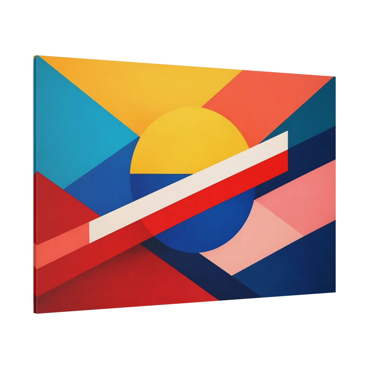 Modern Color Block Art shown as stretched canvas wall art