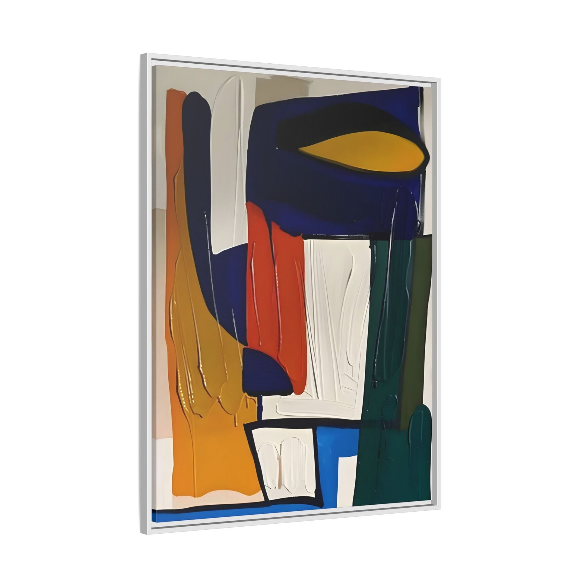 Modern Colorful Framed Canvas Art Print - Abstract Wall Decor - YesArtYes