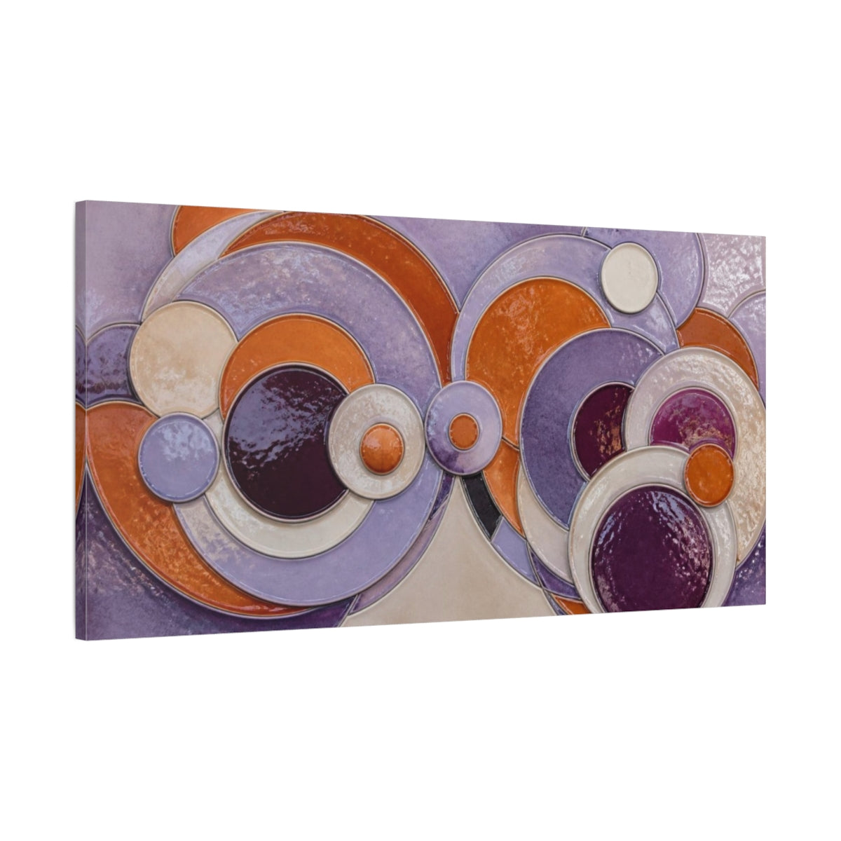 Main Mockup. Modern Concentric Circles shown as canvas print