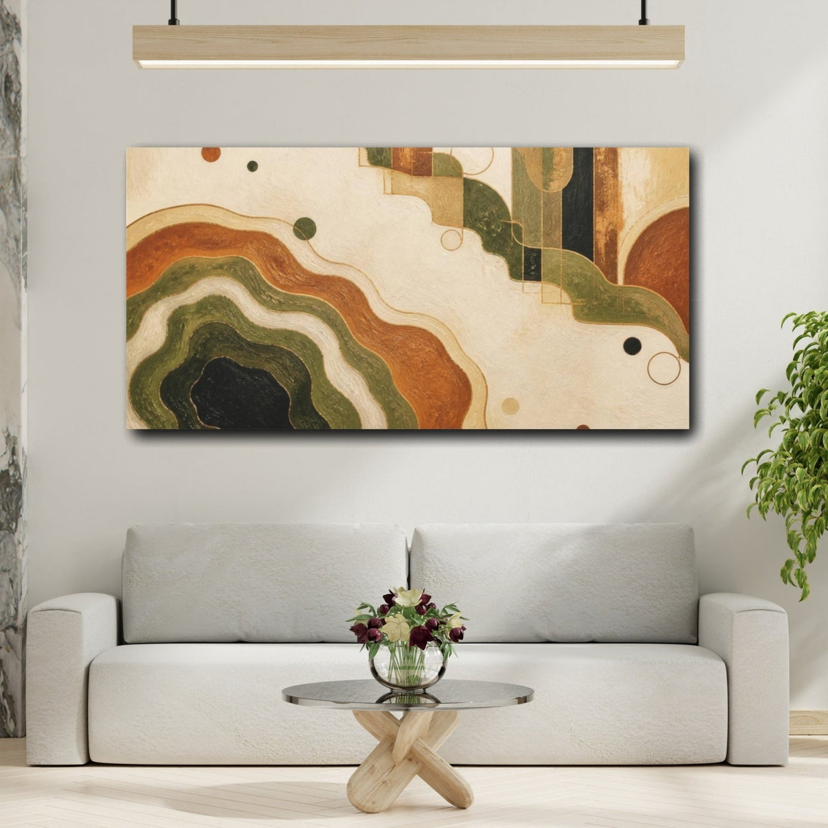 Modern Contour Basin Canvas Print – Living Room, Above Couch - YesArtYes