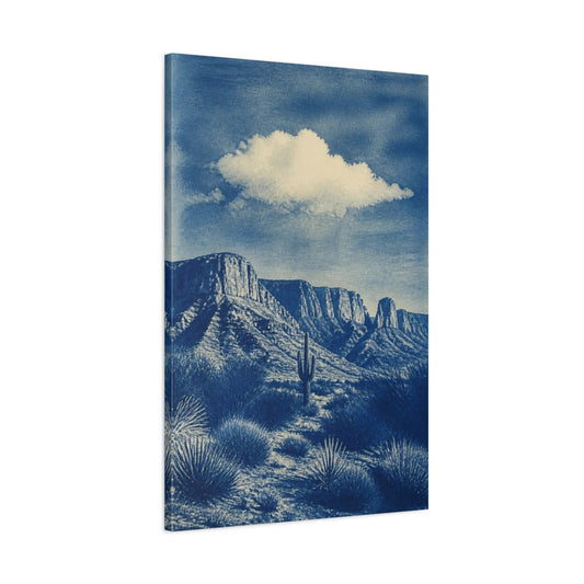 Main Mockup. Modern Desert Cactus shown as canvas print