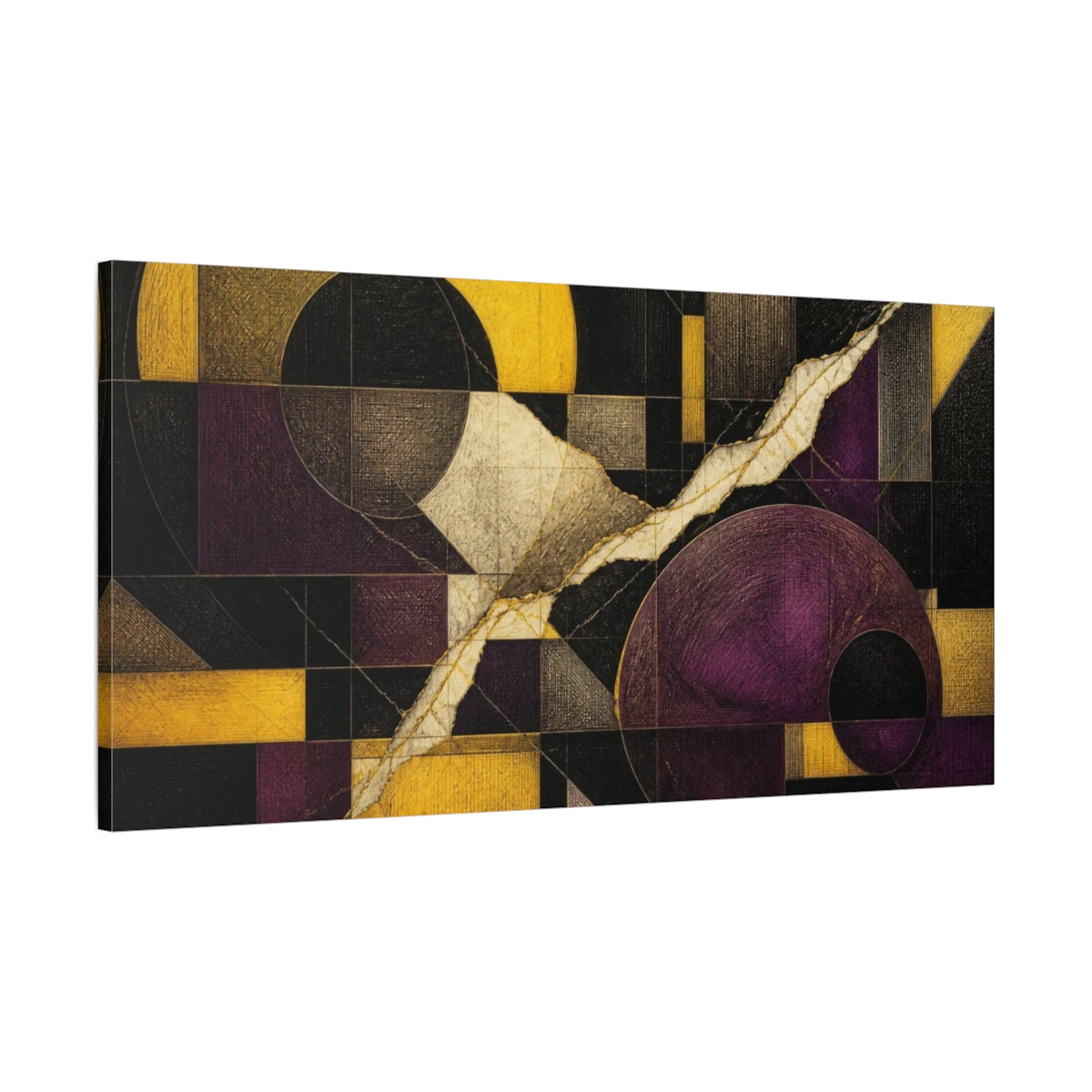 Main Mockup. Modern Geometric Circles shown as canvas print