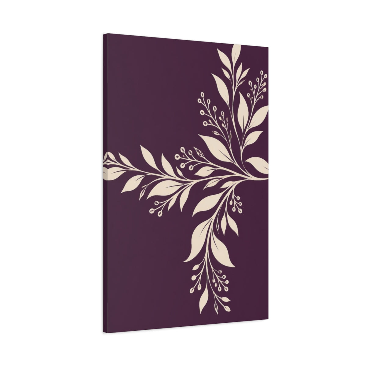 Main Mockup. Modern Ivory Botanical shown as canvas print