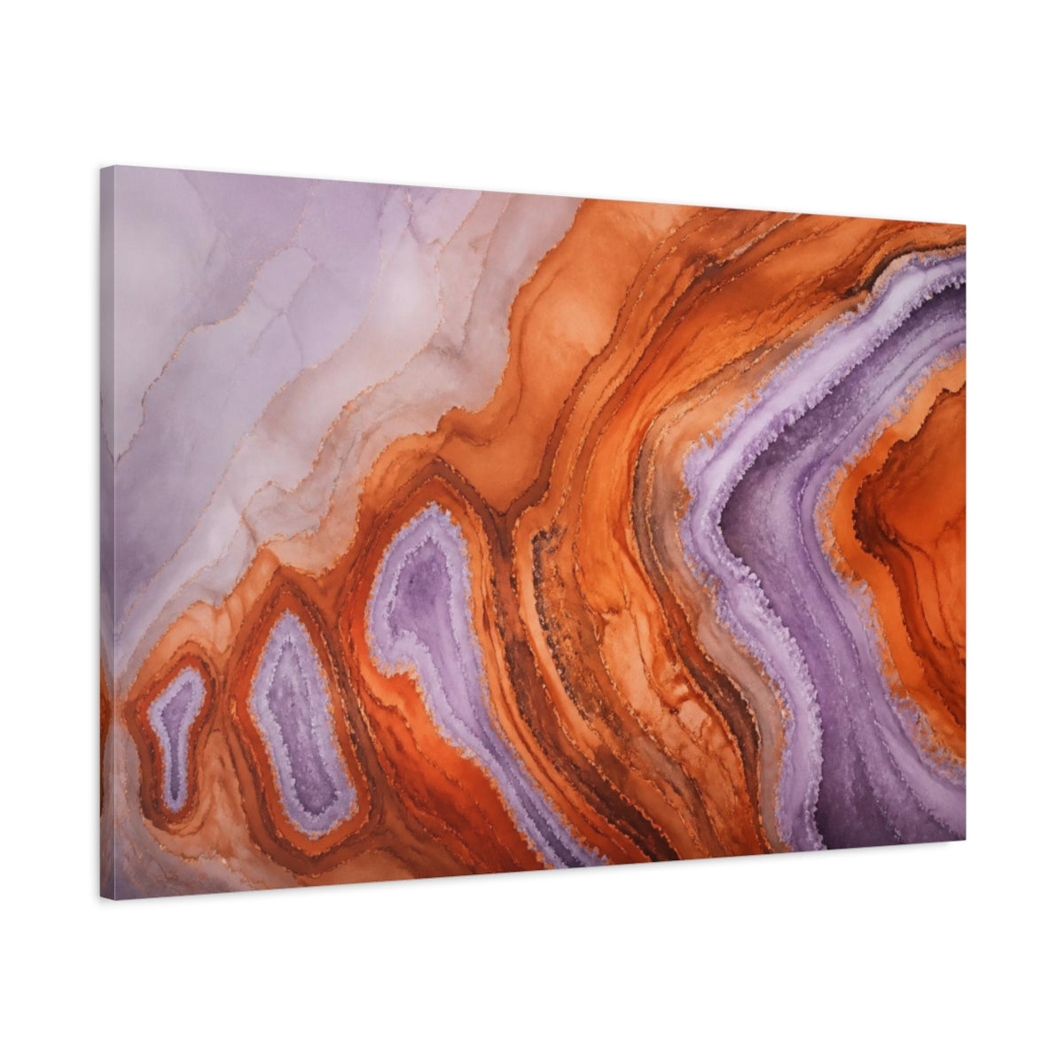 Main Mockup. Modern Lavender Geode shown as canvas print