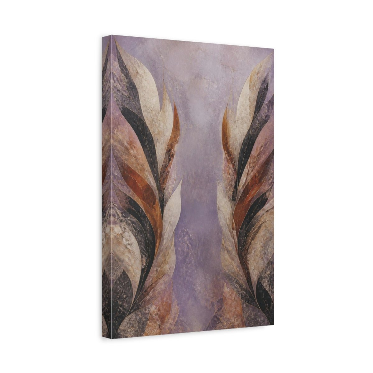 Modern Lavender Leaf Wings Canvas Print Wall Art – Living Room Decor, Above Sofa - YesArtYes