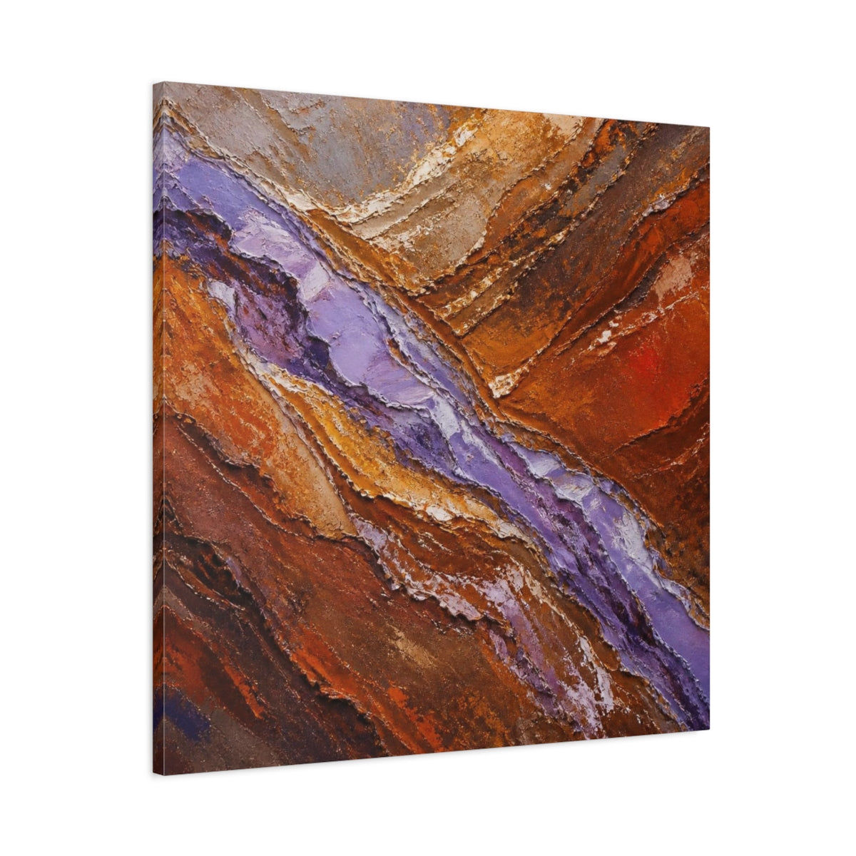 Main Mockup. Modern Lavender Strata shown as canvas print