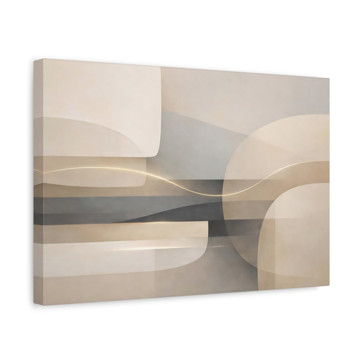 Side Mockup 4. Abstract Abstract Forms Neutral Abstract shown as stretched canvas wall art
