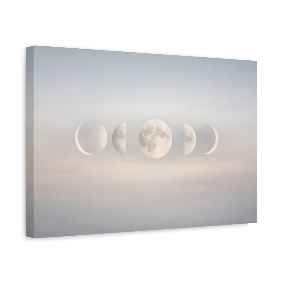 Modern Moon Phases Nature - Canvas Wall Art Print - YesArtYes