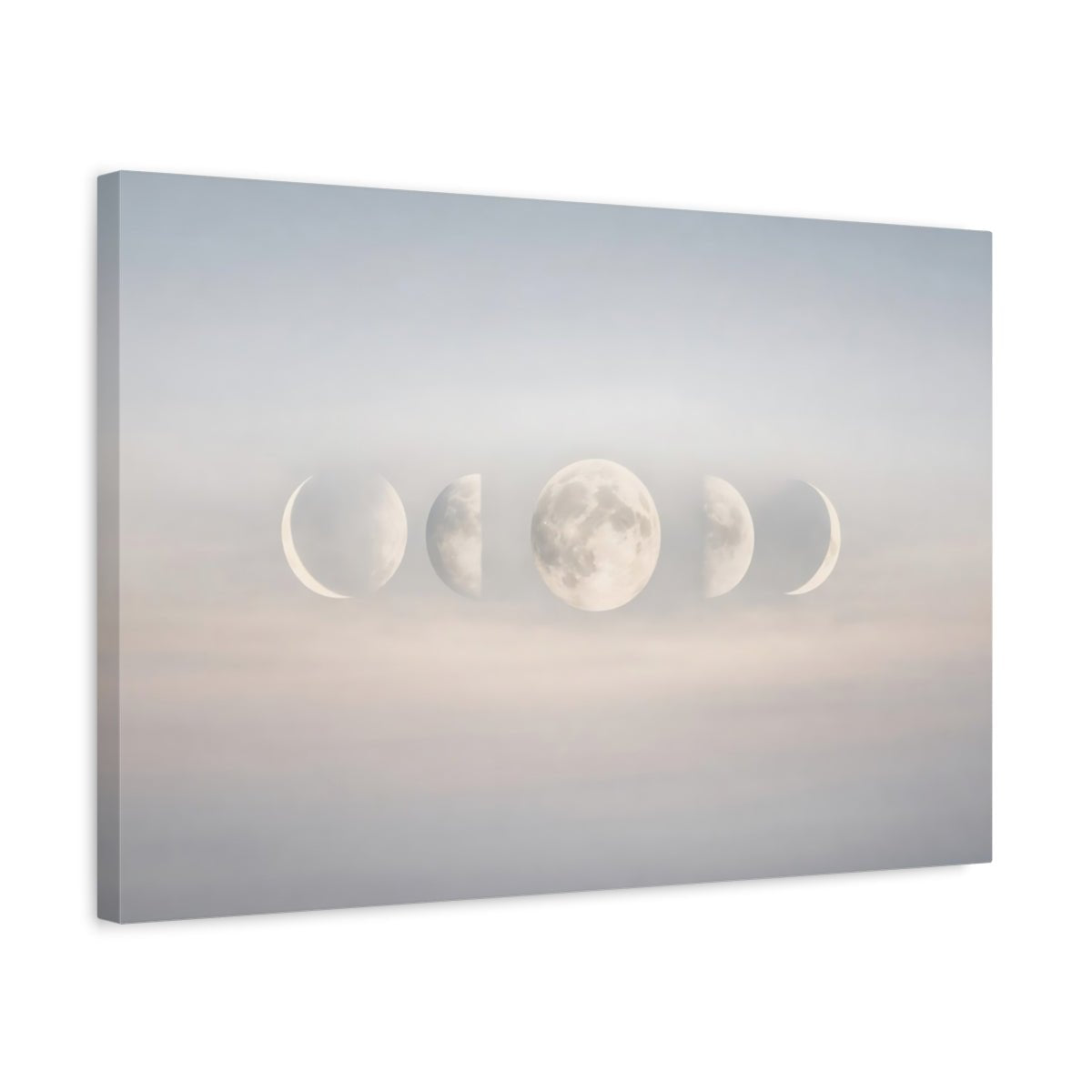 Modern Moon Phases Nature - Canvas Wall Art Print - YesArtYes