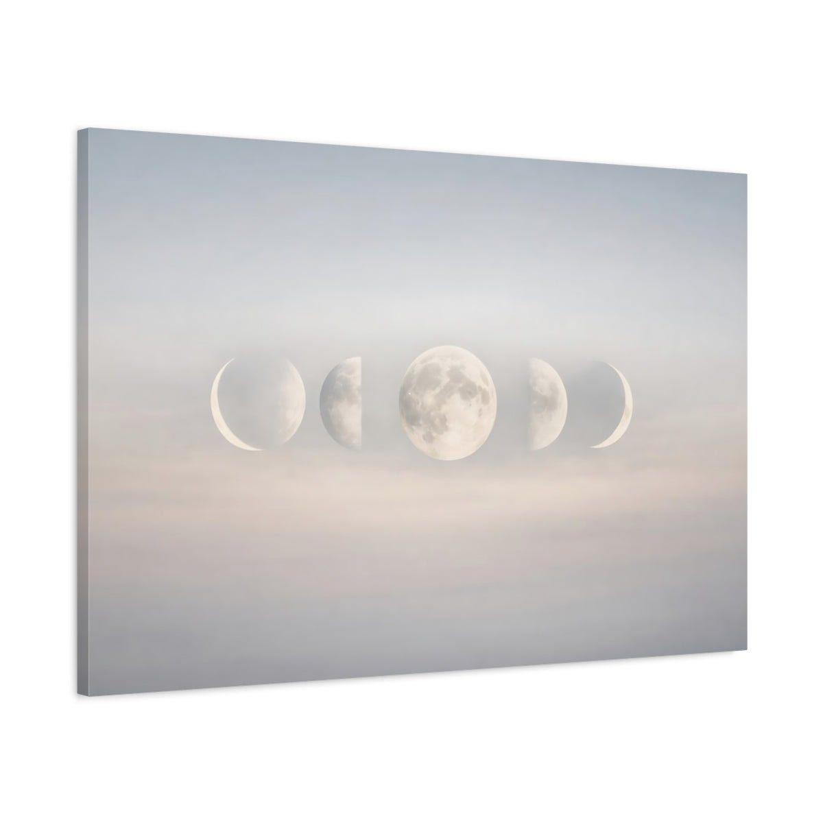 Modern Moon Phases Nature - Canvas Wall Art Print - YesArtYes